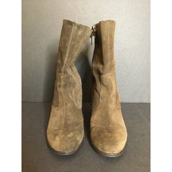 No 704 b EDDA Brown Suede High Heel Ankle Boots Size 39 8.5 Anthropologie - Picture 7 of 11